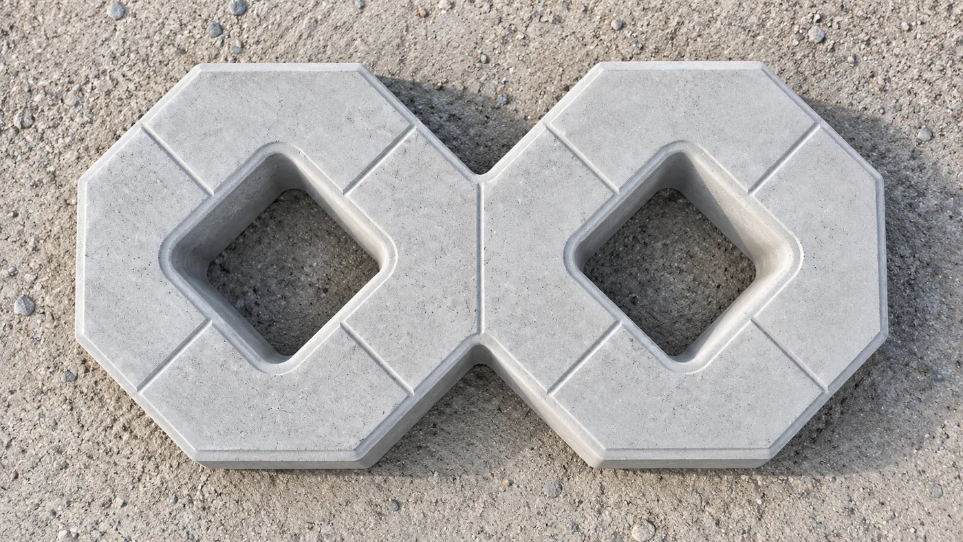 Grass Paver (60 mm) manufactured by Shree Rama Tiles and Pavers Bengaluru