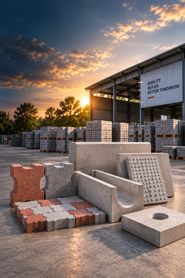 Concrete pavers manufactured by Shree Rama Tiles and Pavers Bengaluru