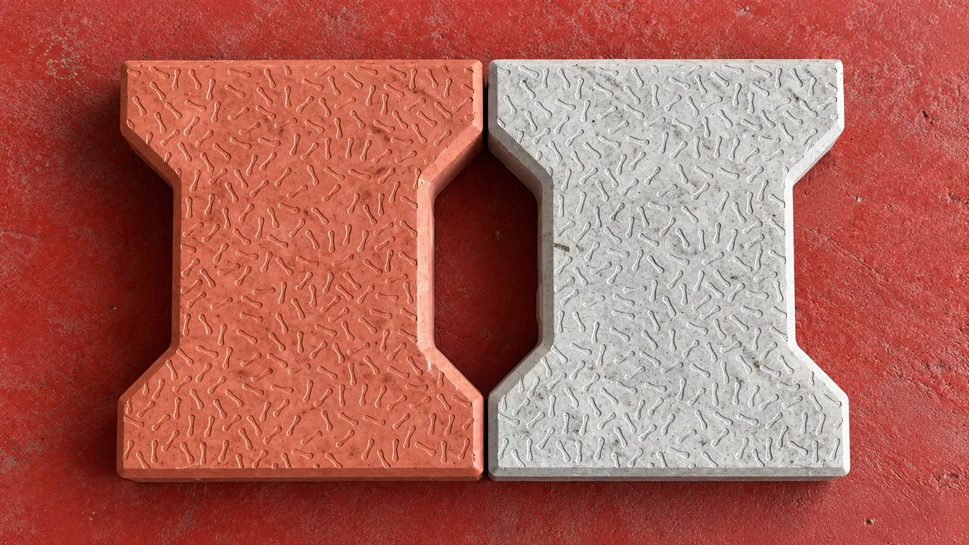 I Shape Paver (60 mm) manufactured by Shree Rama Tiles and Pavers Bengaluru