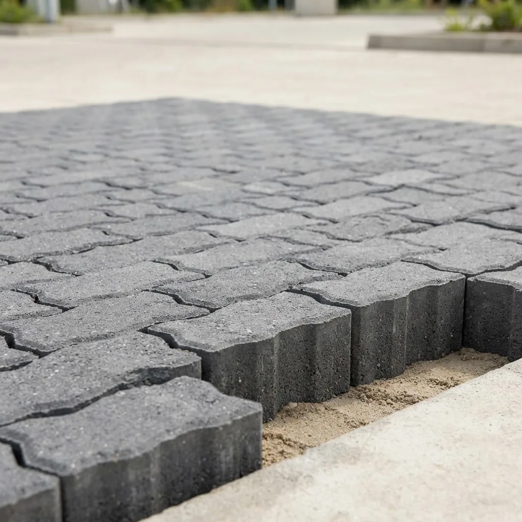 Zig Zag Paver (80 mm) manufactured by Shree Rama Tiles and Pavers Bengaluru